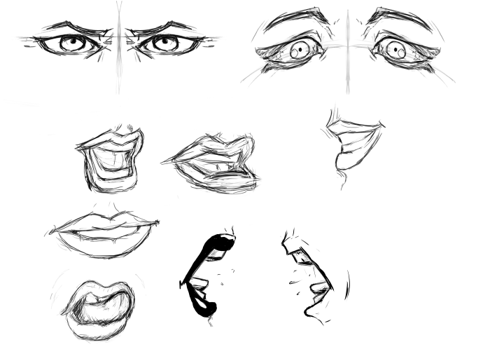 Eyes and Mouth study