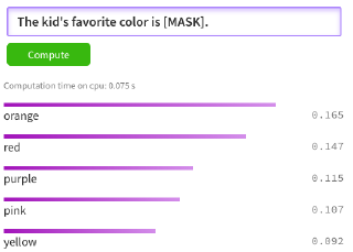 BERT Gender Bias on Kid Favorite Color